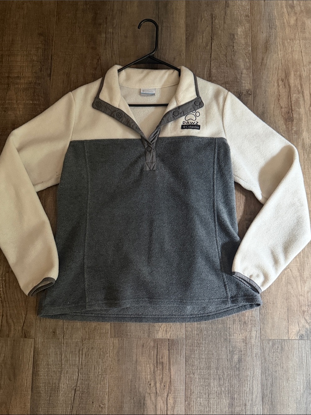 Columbia PAWZ Two-Tone Fleece Pullover - Gray & Cream